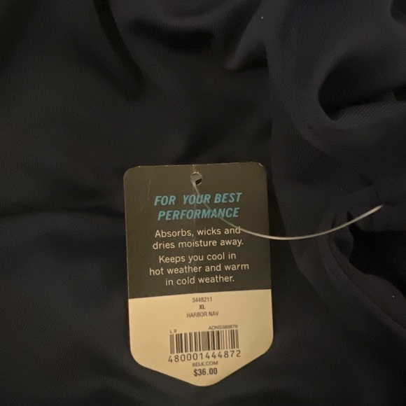 SB Tech Navy Moisture Wicking‎ Quarter Zip Pullover - Picture 6 of 6